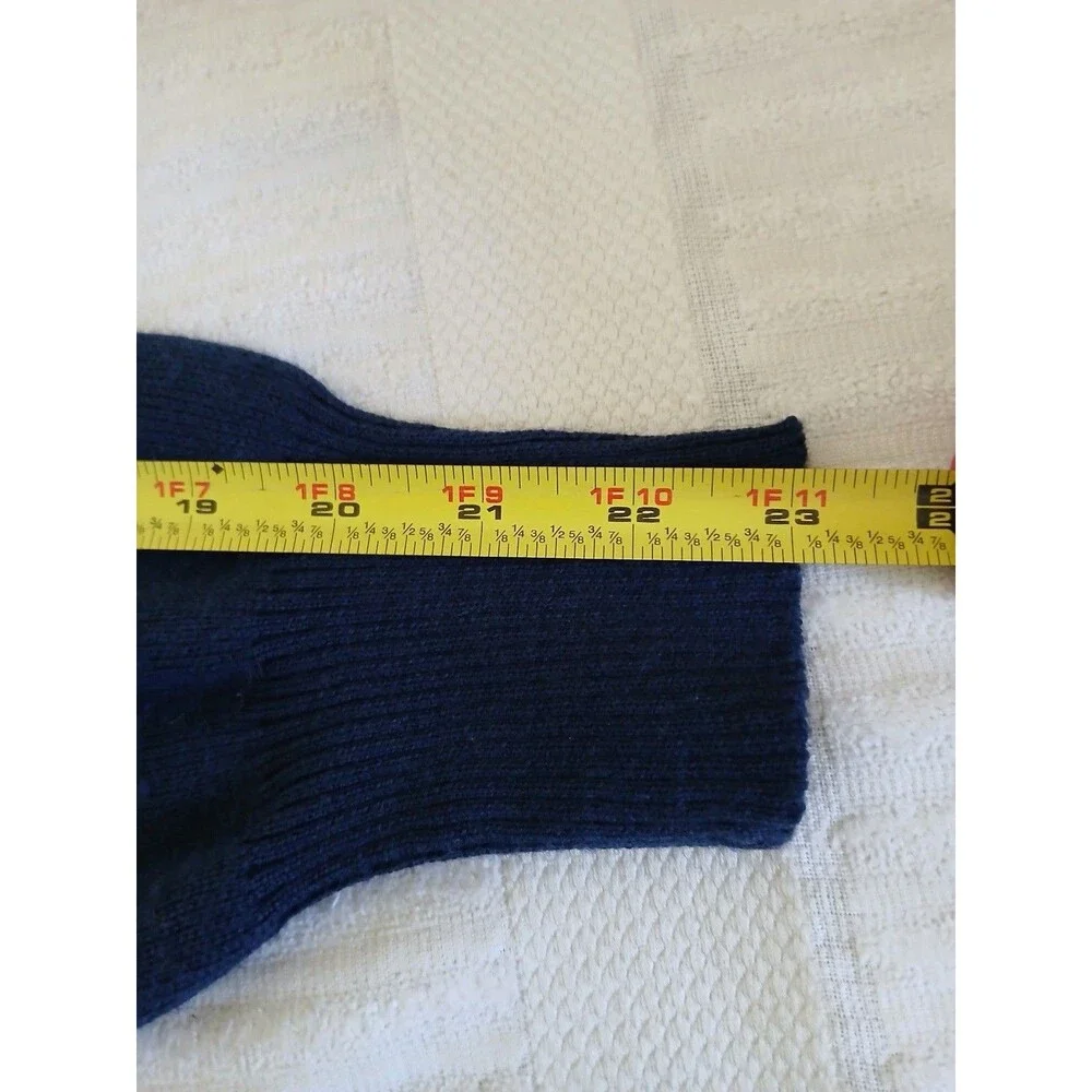 Ossi‎ Skiwear Mens Blue Geometric Knit Sweater Retro Ski Acrylic Wool Size L